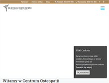 Tablet Screenshot of centrumosteopatii.pl